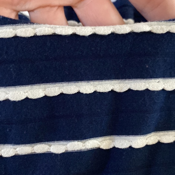 AQUA Bloomingdales Blue Dress with White Scallop Lace Stripes💙🤍💙 - Picture 4 of 8